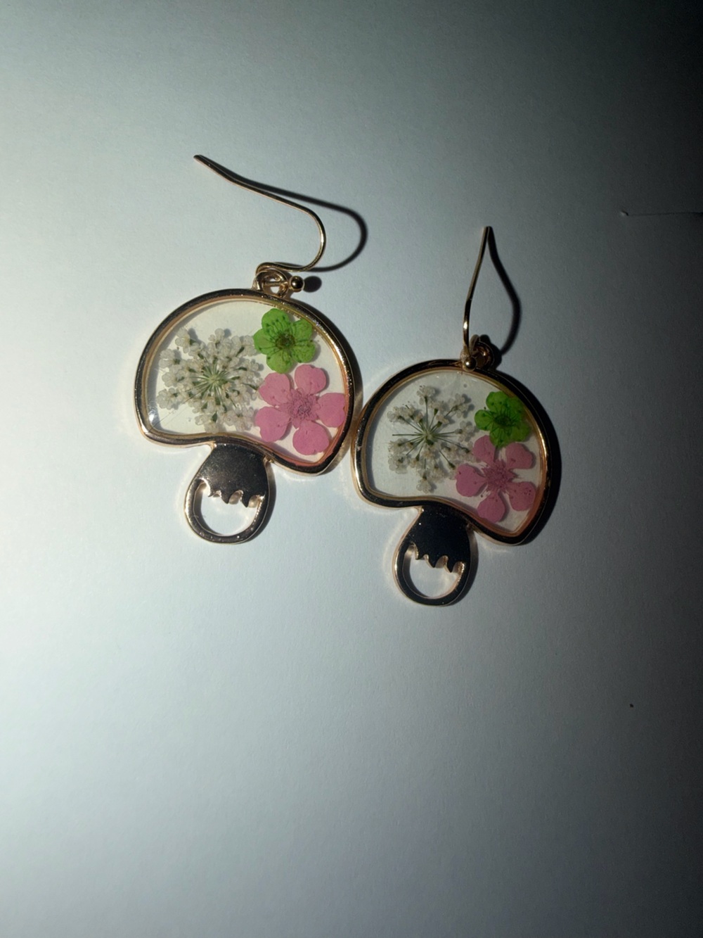 Mushroom Floral Resin Earrings